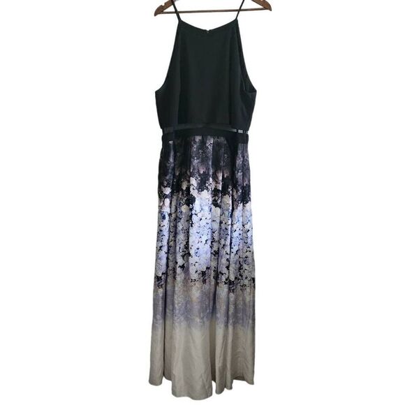 Betsy & Adam Dress Womens 22 Plus Size Floral Bridal Satin Evening Prom Wedding - Picture 1 of 8